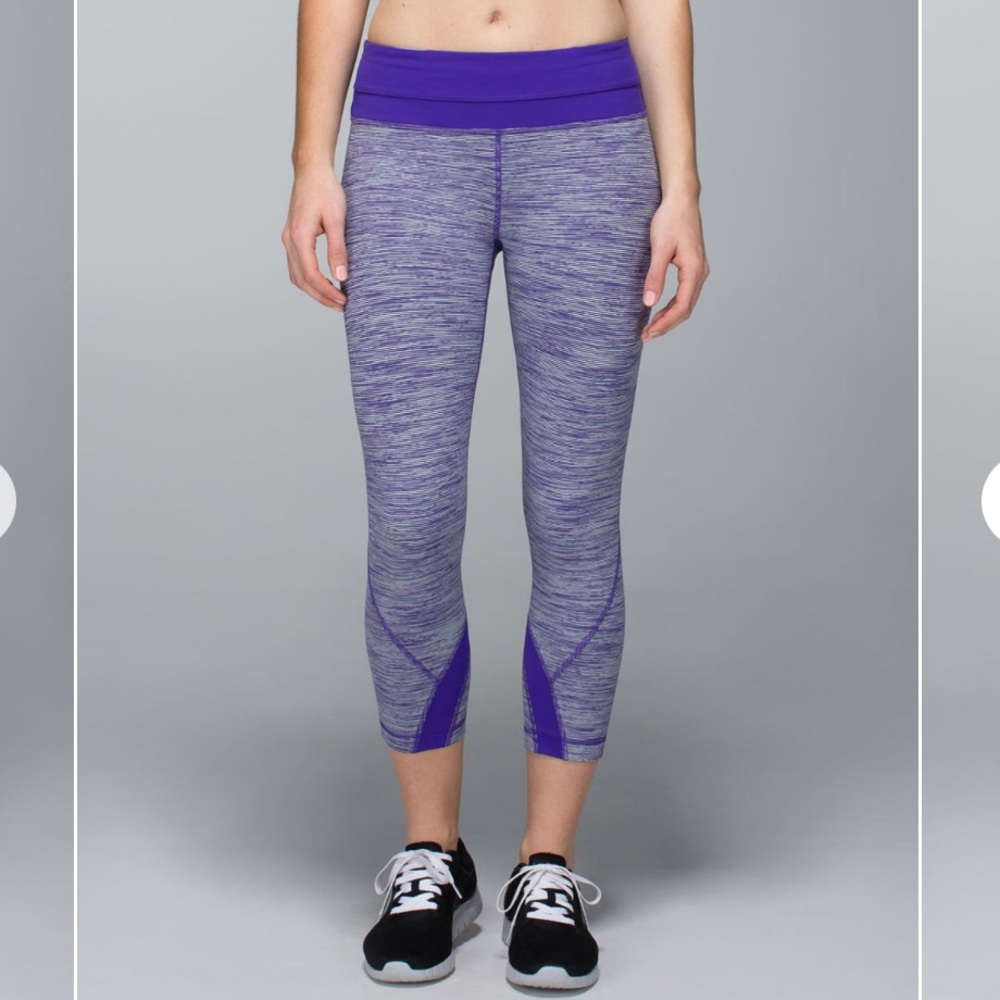 Lululemon Run Inspire Crop II All Luxtreme Wee Are From Space Brusied Berry 4